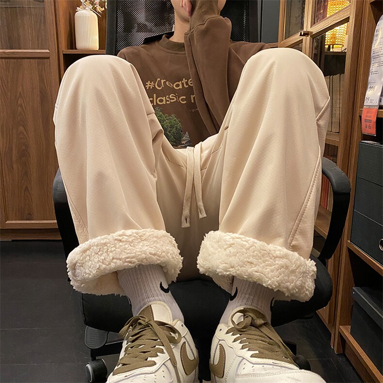 冬季羊羔绒加绒防水防风休闲裤715-6-BX21P55(控78）,男装休闲裤,星座715-6