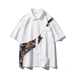 1小熊短袖衬衫男+短裤大码情侣套装92%聚酯纤维8%氨纶TZ77057P70图片