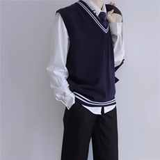 【刺篇原创】鋳谷jk/dk制服正版条纹针织背心毛衣秋冬休闲，男装背心/马甲，星座1210-1