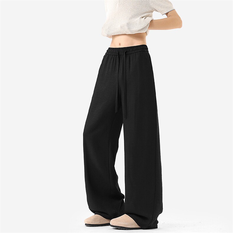 无影墙宽松直筒裤子男美式夏季冰丝垂感休闲亚麻裤-A2397TP25，男装休闲裤，电商B241