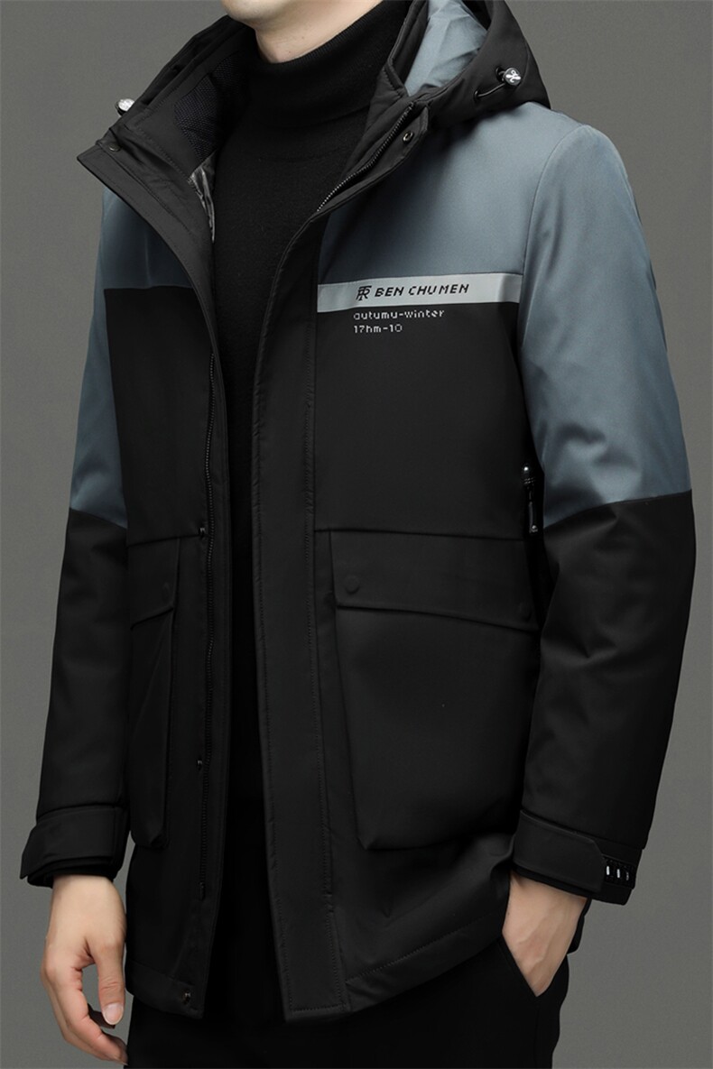 BNA2195钱塘2020-2中年男士冬季新款厚款商务休闲简约羽绒服P330,男装羽绒服,钱塘207-2