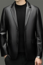 BG-H20801新款真皮皮衣男绵羊皮外套商务休闲西服韩版修身，男装西服，电商B360