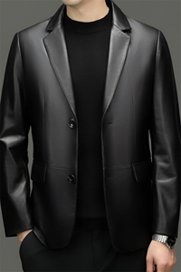 BG-H20801新款真皮皮衣男绵羊皮外套商务休闲西服韩版修身图片