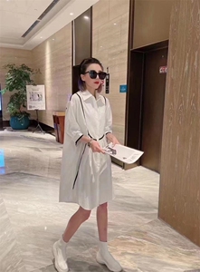 【现货】夏季新款织带衬衣裙图片