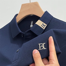 中青年男士polo衫加绒加厚休闲体恤衫打底上衣长袖t恤男翻领纯棉，男装T恤，电商B212（原钱塘6029）
