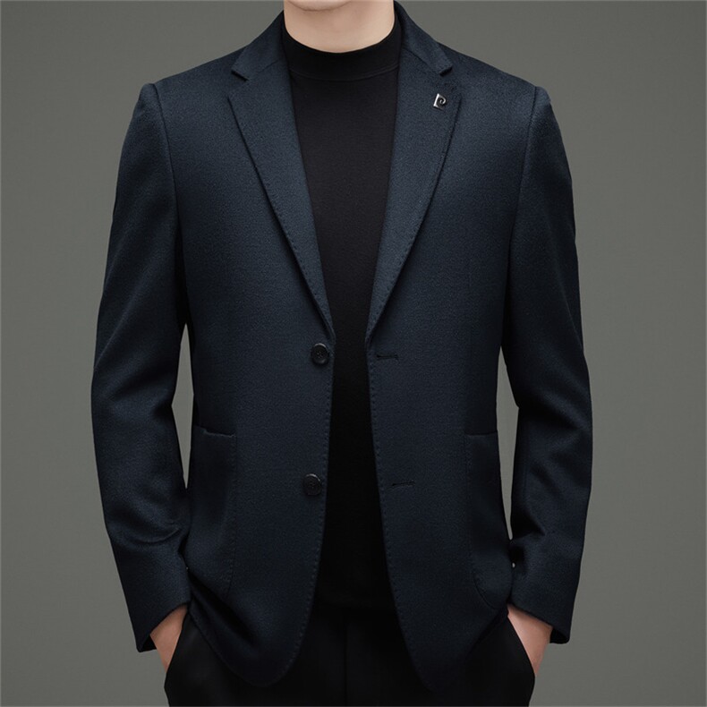 【皮尔卡丹专版】主推高端男装手工绵羊毛双面呢西服外套，男装西服，钱塘723