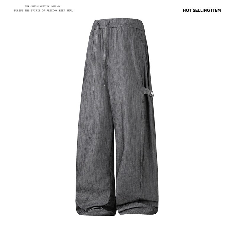 大码潮流亚麻休闲裤夏季薄款复古直筒宽松阔腿裤504-K878-特P40,男装休闲裤,星座504