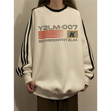 1中性风印花字母图案设计袖子三杠织带潮流卫衣男WY77762P48控68，男装卫衣，星座226-2
