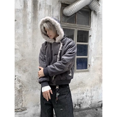 网图美潮加厚连帽毛领座山雕棉服外套W1892/特P138，男装棉衣，电商B350