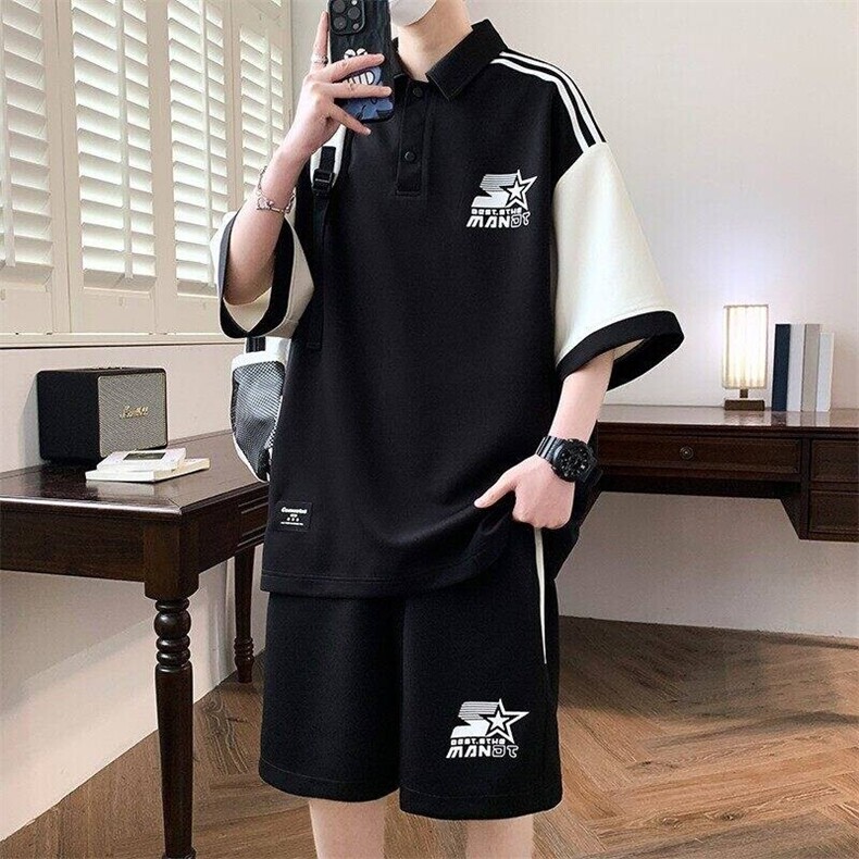 TZ24362-特P55夏时尚T恤短裤套装男两件套,男装T恤,电商D310B