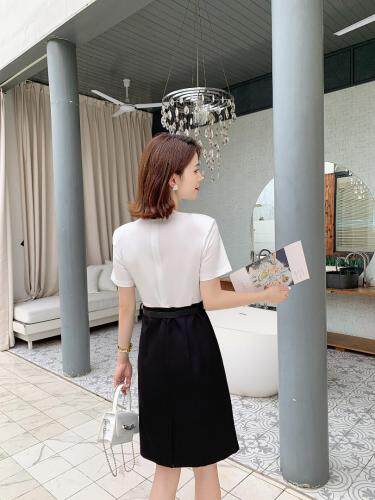 新款拼接连衣裙跑量的价格欧货的质感，女装连衣裙，贻思茗