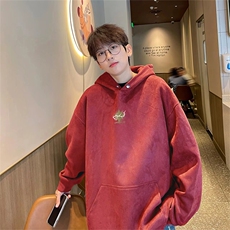 抖音得物深度库存重磅高品质印花麂皮绒连帽卫衣宽松外套AJP0101，女装短外套，电商A443