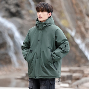 冬季冲锋衣男士棉衣加棉加厚棉服工装棉袄连帽潮A266-MY8014-P75图片
