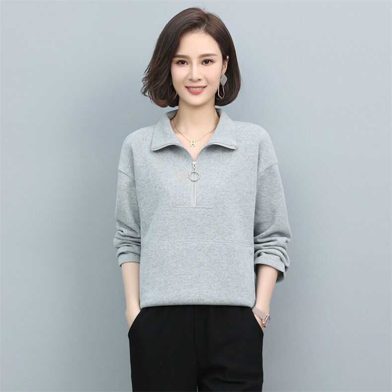 长期现货，女士卫衣春秋款2022年新款宽松时尚秋冬减龄长袖上衣潮,女装卫衣/绒衫,涵誉