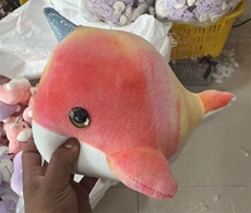 威威毛绒玩具 扎染海豚