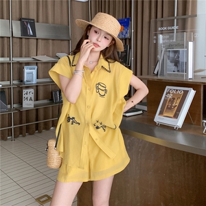 热卖主推现货25夏装麻料刺绣套装女2D044-768-P150-K225图片