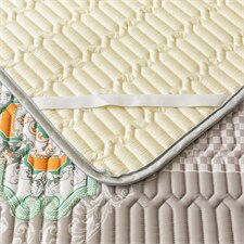 2024新款凉感丝乳胶凉席欧式经典-灰，夏凉用品空调软席，昊翔家纺