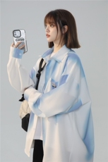 XZ-230-1CS232新简约中性风宽松百搭扎染渐变休闲长袖衬衫P50控68，男装衬衫，星座230-1