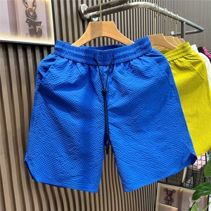 休闲短裤男士夏季潮流时尚百搭运动五分裤纯色宽松速干透气沙滩裤图片