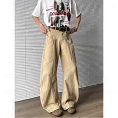 美式街头复古工装伐木裤男女百搭宽松阔腿裤潮流裤子K6062-P60，男装工装外套，星座308B-2