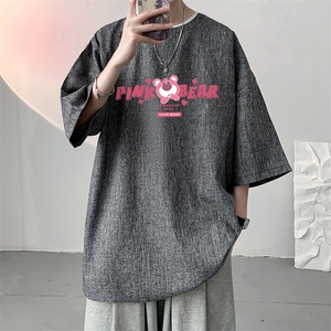 风复古亚麻短袖男棉麻t恤男半袖 ZT71329-P35图片
