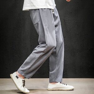 2021新款春夏季中国风男装大码休闲裤直筒裤男QT6008-1-K65-P65,中老年男人着装搭配图片欣赏图片