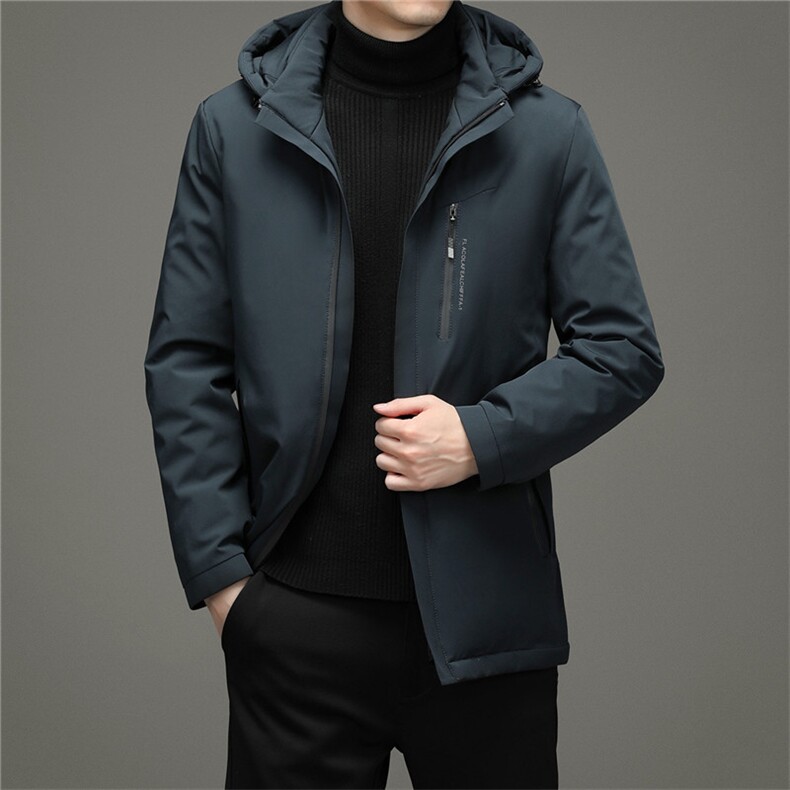 中年可脱卸内胆羽绒服白鸭绒保暖爸爸装可拆卸帽外套ZK2018-P305,男装羽绒服,电商B212（原钱塘6029）