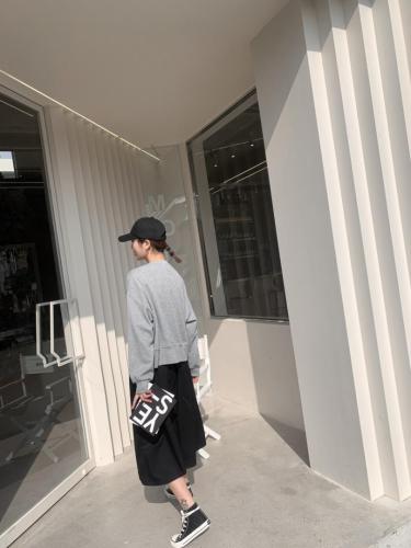 【现货】2021春新款立体侧开缝拉链套头卫衣,女装卫衣/绒衫,壹题YITI