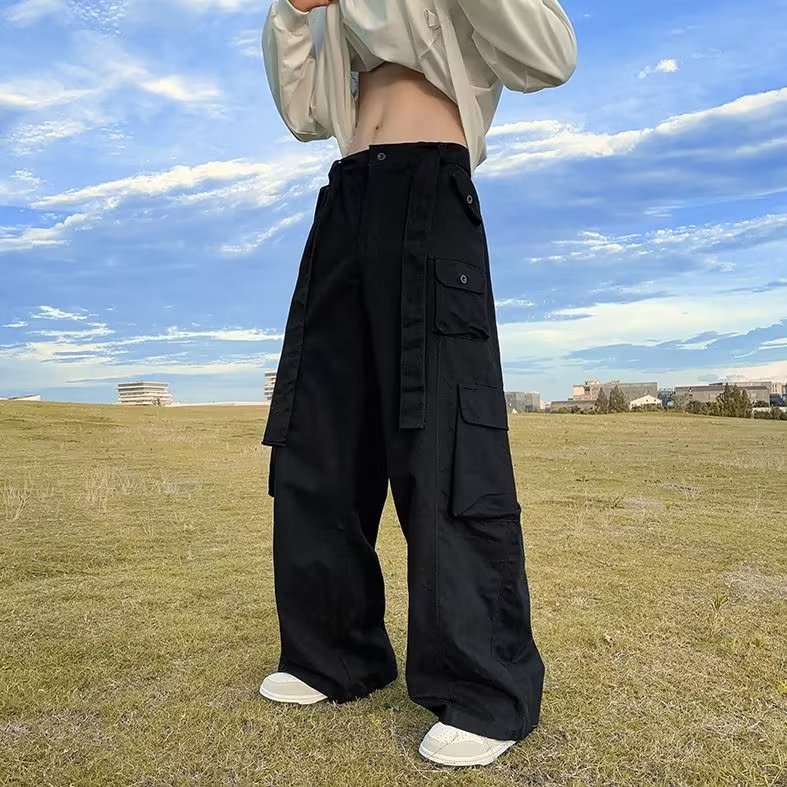 男秋季新款港风休闲裤厚纯棉裤子A723P50图片