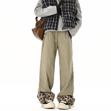 【现货】XZ612-K528-P65控98冬季棉裤葫芦纹豹纹羊羔绒滑雪裤，男装棉裤，星座612