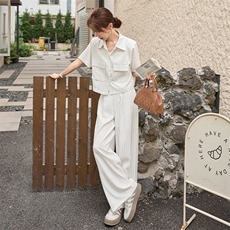 2025新款夏季爆款时尚套装女气质条纹衬衫阔腿裤两件套超火职业装,女装套装/套裙,浙宝二楼003号,浙宝-网红风 2025新款夏季爆款时尚套装女气质条纹衬衫阔腿裤两件套超火职业装,女装套装/套裙,浙宝二楼003号,浙宝-网红风