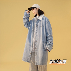 FY645J-P98-限价148 M-5XL女中性羊羔毛长款棉服冬装大码cityboy图片