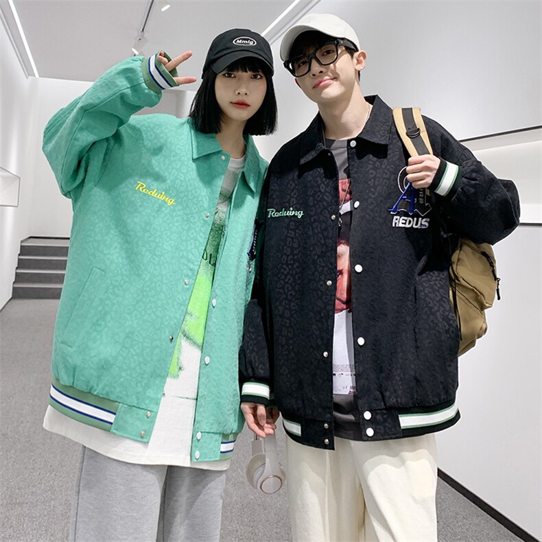 秋装新品潮牌夹克情侣款2023中性风男女同款棒球服外套 8007-P85图片