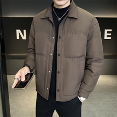 新款男士小翻领羽绒服夹克加厚防寒309B-3-81062-P185，男装夹克，星座1409-3