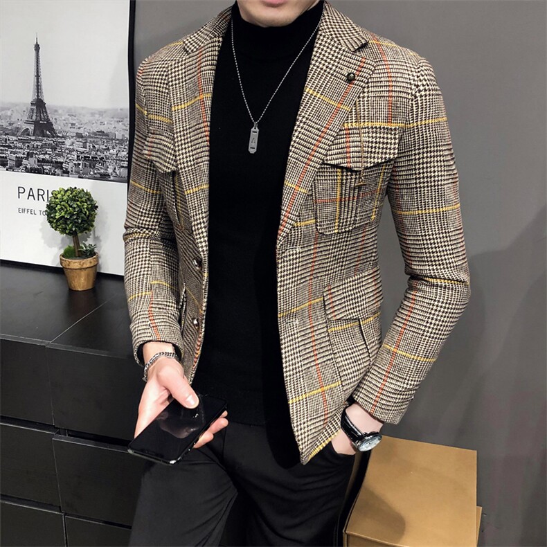 秋冬夹克西装单西修身休闲男士西服A236-XZ-193-P130,男装夹克,电商A236