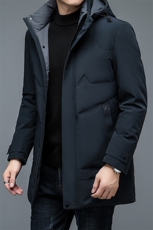 羽绒服男士新款中年商务休闲可脱卸帽上衣冬季厚款保暖男装外套，男装羽绒服，电商B212（原钱塘6029）