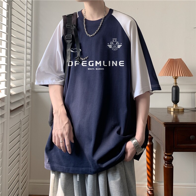 高街T恤男士短袖韩版潮流印花宽松百搭2024夏季ins体恤ST426-P40,男装T恤,星座412-3