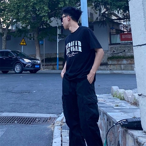 万针全刺绣工艺抖音得物高品质260克重磅纯棉双纱美式高街短袖T恤图片