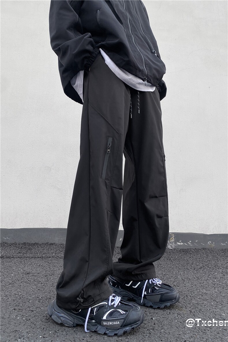 2024春季新款潮流机能拉链褶皱设计冲锋裤B315-K23555-p50控68,男装休闲裤,电商B315