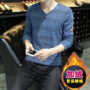 冬季长袖加厚保暖修身卫衣大码网格纱针织打底衫上衣灰加绒图片