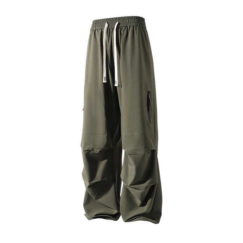 褶皱设计防水拉链休闲裤 K031立体92%聚酯纤维8%氨纶(S-2XL)TP27图片