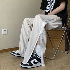 夏季美式vibe侧拉链休闲裤男高街ins潮牌宽松阔腿卫裤K6380-P35，男装休闲裤，星座512-3