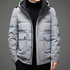 22冬季中青年男士时尚休闲90白鸭绒连帽羽绒服外套AJY82138-P275图片
