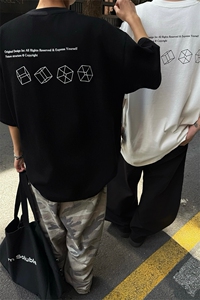 潮牌短袖T恤印花设计感T恤美式复古夏季新款打底短袖T恤半袖 P38图片