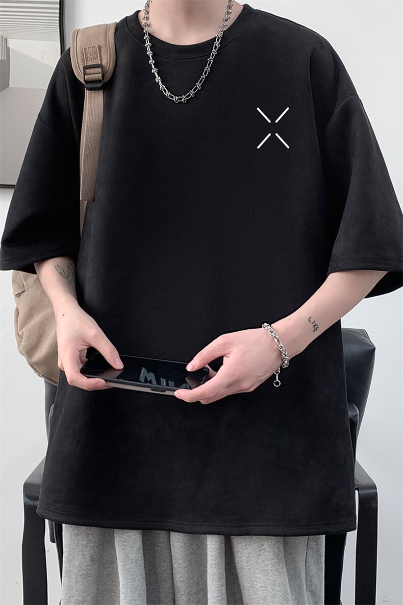 麂皮绒短袖t恤男大码半袖男JD82305-P25,男装T恤,电商A040