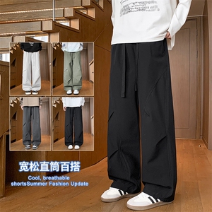 2025休闲男裤秋冬新款复合加厚款直筒松紧伞兵裤1668-2-P44图片