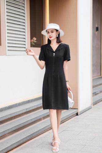 阳离子醋酸连衣裙，女装连衣裙，雪飞诗