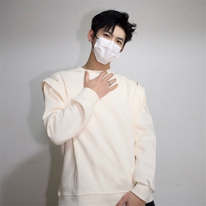 明星私服潮流小众机车卫衣T恤潮男飞袖打底衫长袖卫衣P58图片