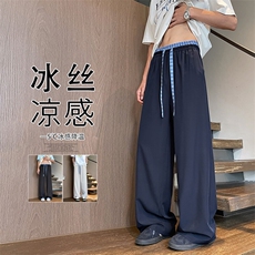 2025秋季新款内景四面弹双腰头冰丝裤M-5XLHK25445-特P25，男装休闲裤，电商A022
