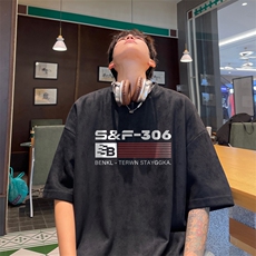 麂皮绒！重磅麂皮绒短袖t恤男JPDX185-特P19控38，男装T恤，电商B367
